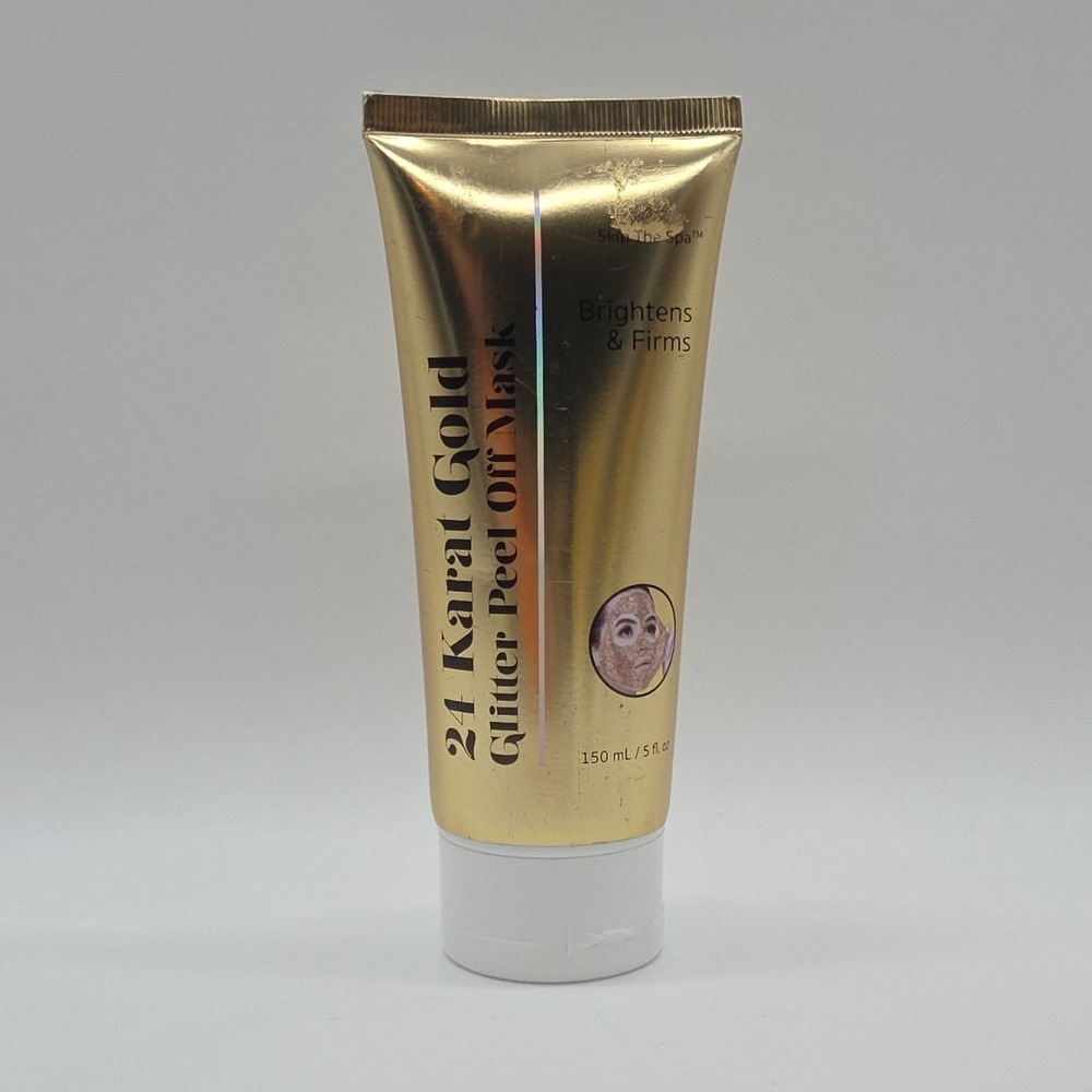 Lot Of 4 SKIP THE SPA 24k Gold Glitter Peel Off Mask Brightens & Firms Skincare - Picture 16 of 16